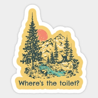 Where's the Toilet Nature Shirt Sticker